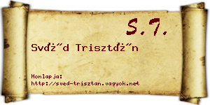 Svéd Trisztán névjegykártya